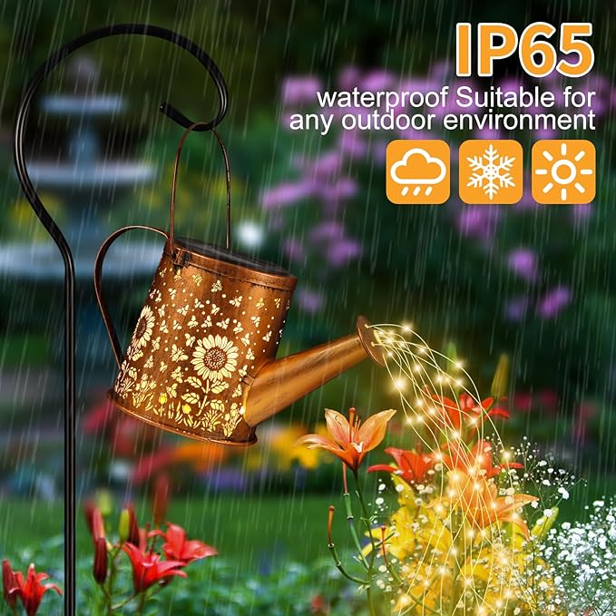 Bee Solar Patio Lanterns, Rustic Waterproof LED