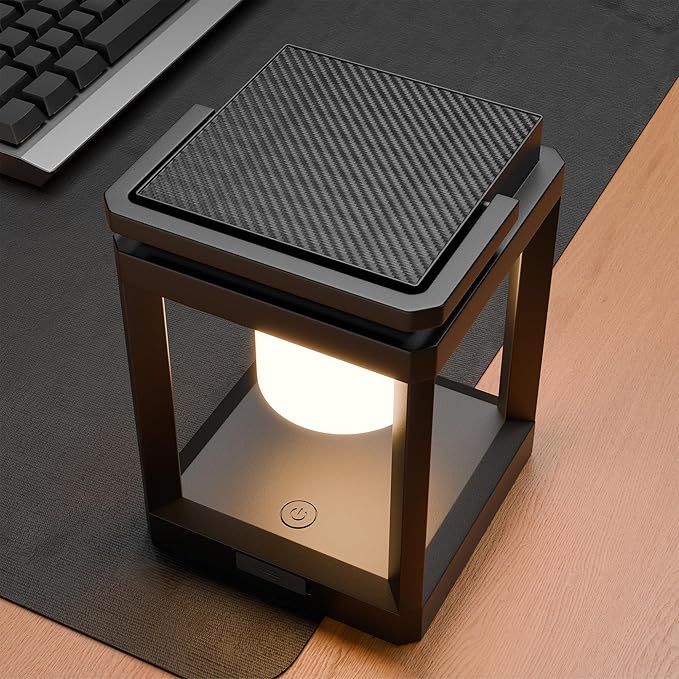 Solar Lantern Outdoor, Rechargeable Waterproof LED Lantern, Tabletop and Hanging Solar Lanterns Outdoor with Touch Control for Patio Camping
