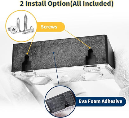Solar Fence Lights Outdoor 8 Pack – Warm White with IP65 Waterproof Solar Deck Lights, 3000K Soft Ambient Glow for Fence Post, Backyard, Patio, Pathway – 12+ Hour Runtime, No Wiring, Auto On/Off