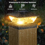 Solar Fence Post Caps 6-Pack, Deck LED