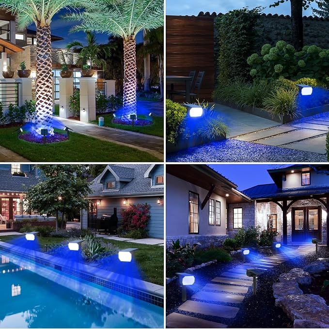 Solar Yard Spotlights 4-Pack, LED