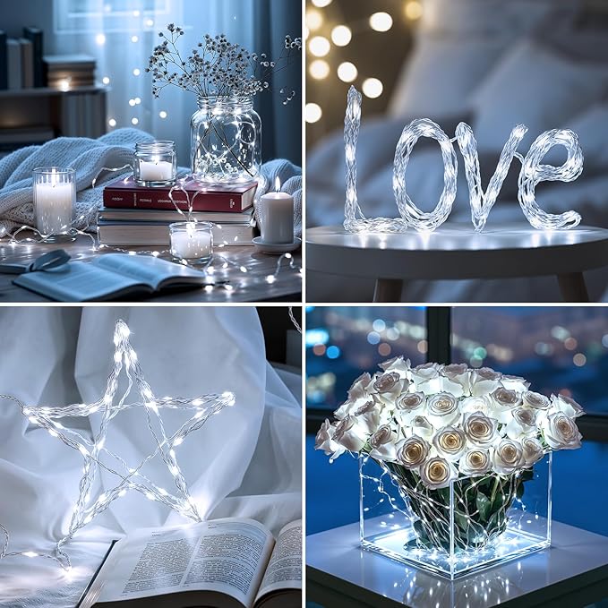 Christmas String Lights, 33ft 100 LED Waterproof Twinkle Lights