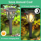 10-Pack Solar Landscape Lights for Driveway