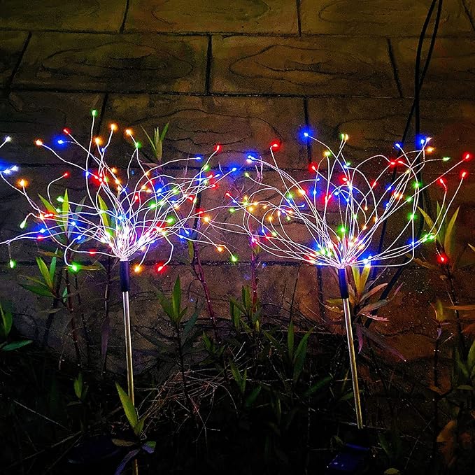 2-Pack Solar Path Lights, Outdoor Garden LED