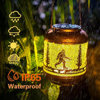 Solar Bigfoot Lanterns, Porch Hanging LED Decor