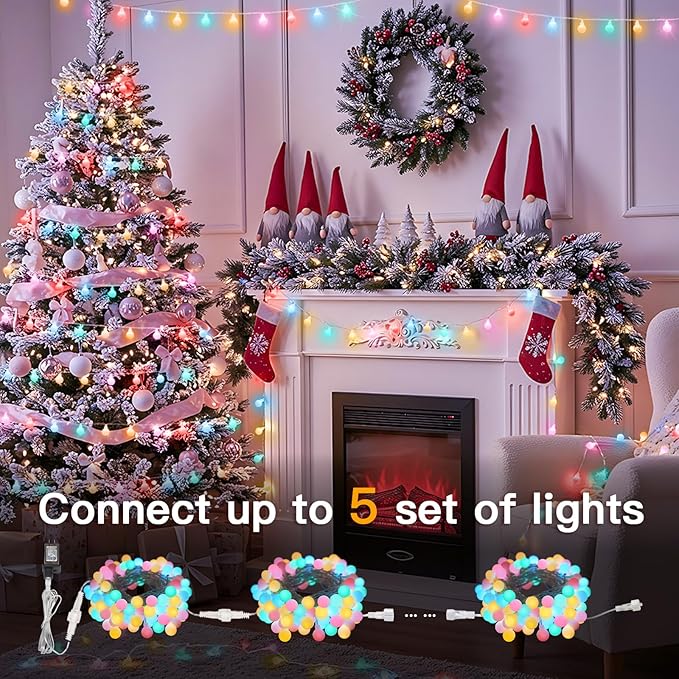 66ft Outdoor Edison String Lights, Weatherproof