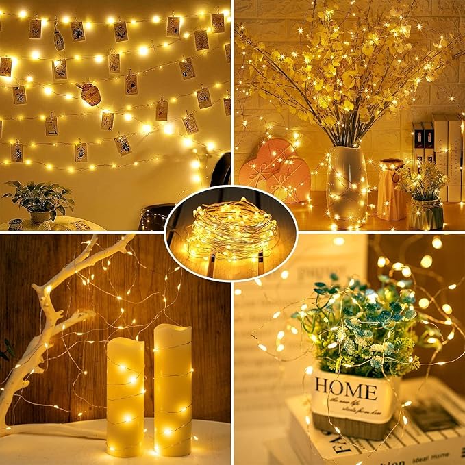 12-Pack 7ft LED Patio String Lights, Waterproof Outdoor