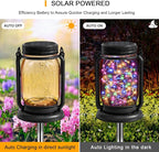 4-Pack Garden Solar Garden Lanterns, Rustic Waterproof LED