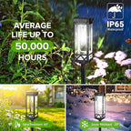 4-Pack Cool White Solar Path Lights, Outdoor Garden LED