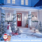 2-Pack 100 LED Christmas Twinkle Lights, 33ft Waterproof for Porch