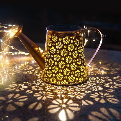 Solar Watering Can Light,Solar Yard Decorations Outdoor,IP65 Waterproof Hanging Solar Lantern Lights,Garden Decor Lights for Yard, Flower Bed Decor Light,Gardening Gifts for mom Grandma