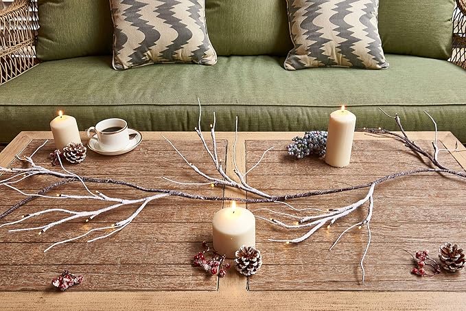 6ft Christmas LED String Lights, Waterproof Timer Lights
