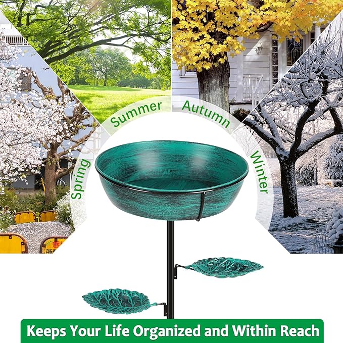 Classic Bird Bath & Feeder, Outdoor Metal