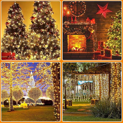 Christmas Fairy Lights, 66ft 200 LED Battery Twinkle Lights