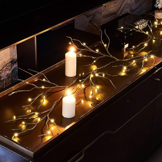 6ft Christmas LED String Lights, Waterproof Timer Lights
