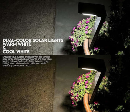 6 Pack Solar Pathway Lights, Dual Warm & Cool White Modes, Waterproof Outdoor Solar Path Lights for Garden, Lawn, Driveway & Walkway – Perfect for Backyard & Landscape Décor