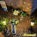 Flower Solar Hanging Lanterns, Rustic Backyard Decor