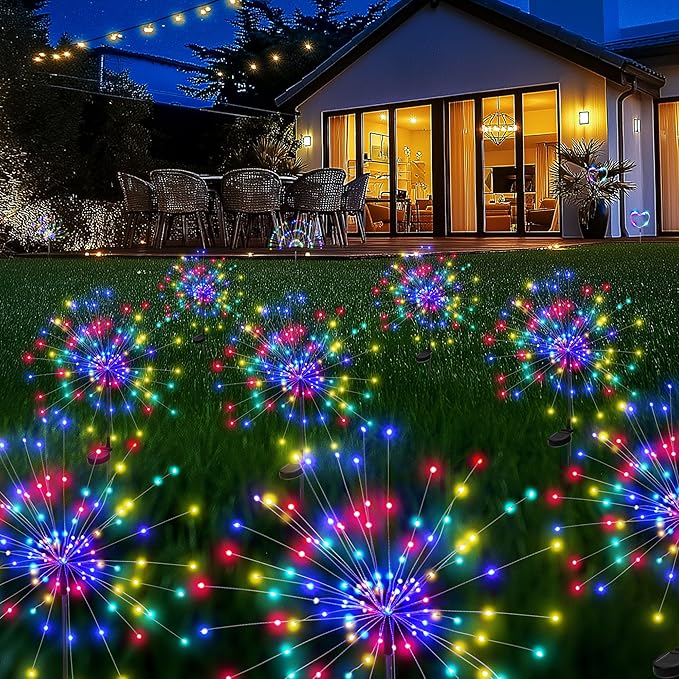 8-Pack Solar Path Lights, Outdoor Walkway LED