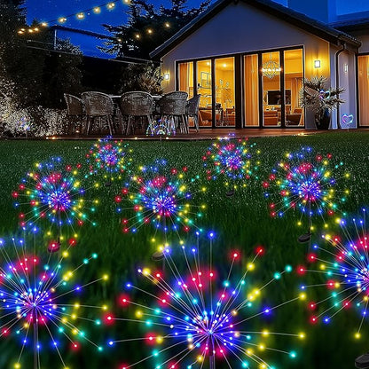 Garden Decor Solar Lights Outdoor,120LED Waterproof Colorful Solar Fairy Garden Lights for Outdoor Decoration,Yard, Patio, Porch,Flower Pot,Pathway,Christmas (8Pack)