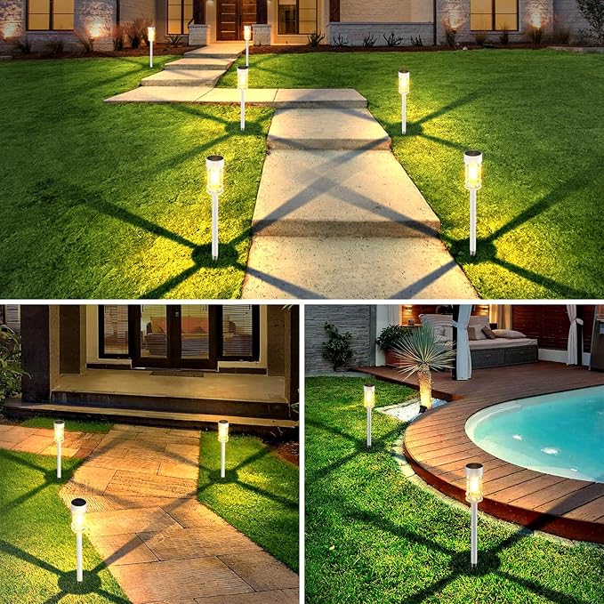 Solar Pathway Lights 8-Pack, Garden LED
