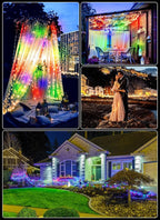 100 LED Christmas Twinkle Lights, 33ft Waterproof for Porch