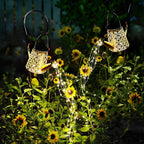 2-Pack Solar Watering Can Fairy Lights, LED