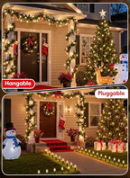 9 LED Christmas Twinkle Lights, 26ft Waterproof for Patio
