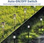 12-Pack Solar Pathway Lights, IP44 Waterproof LED Garden Lights