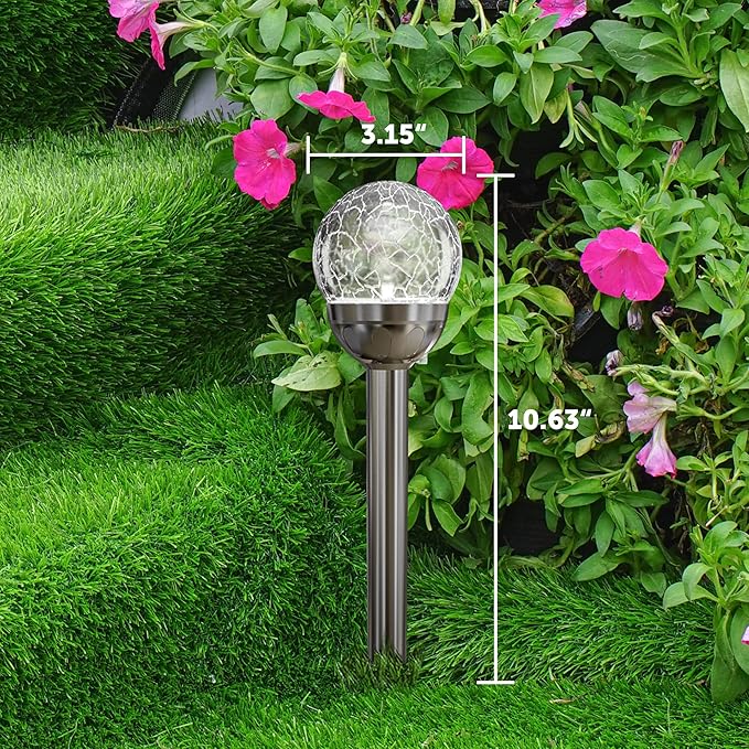 6-Pack Solar Path Lights, Outdoor Garden LED