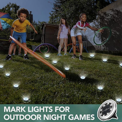SOLPEX Mini Solar Ground Lights, 20 Pack Solar Lights Outdoor Waterproof, Pathway Lights Solar Powered, Solar Garden Lights, Landscape Lighting for Yard Driveway Walkway (Cool White)