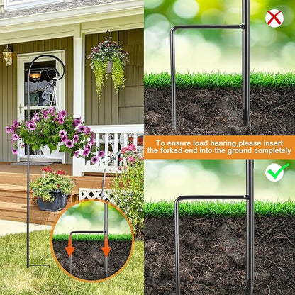 Heavy-Duty Shepherd's Hooks 6-Pack, 48" Garden