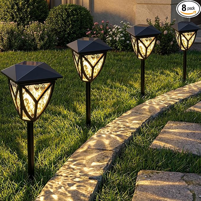 Solar Path Lights, Outdoor Driveway LED