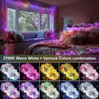 Waterproof Solar Rope Lights 132ft, Porch LED String