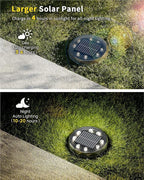 16-Pack In-Ground Solar Lights, Flat LED Walkway