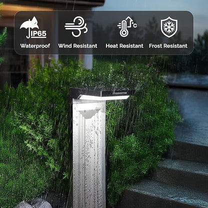 Cool White Solar Pathway Lights 2 Pack - Ultra Bright Waterproof Outdoor Solar Lights for Yard, Walkway & Driveway - LED Landscape Path Lights - Energy Saving Solar Powered Lights