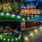 8-Pack White Solar Path Lights, Outdoor Yard LED