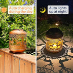 Deer Solar Lantern Set 2-Pack, Elegant Yard Lighting