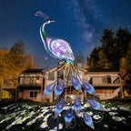 35.4" Peacock Solar Lawn Figurine Light, Waterproof