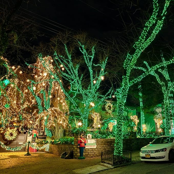 60 LED Christmas Twinkle Lights, 20ft Waterproof for Yard
