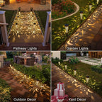 6-Pack Copper Solar Path Lights, Outdoor Walkway LED