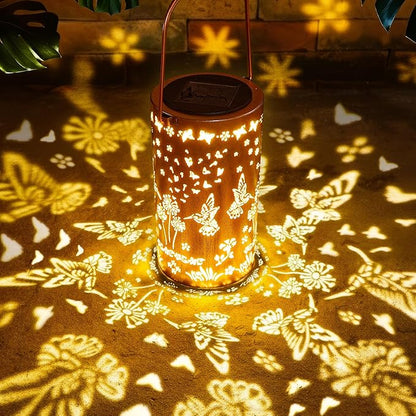 FLAGWIX Sympathy Gifts for Loss of Loved One - Memorial Solar Lanterns Outdoor Waterproof Decor - Hummingbird Gifts for Women, Bereavement Memorial Gift for Mom Grandma, Decorative Lantern for Garden