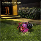 Ladybug Solar Porch Lanterns, Metal Waterproof LED