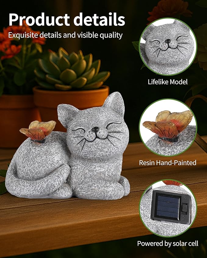 Butterfly Solar Lawn Figurine Light, Waterproof