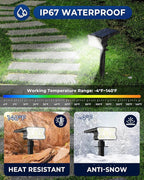 60 LED Solar Garden Spotlights 4-Pack, LED