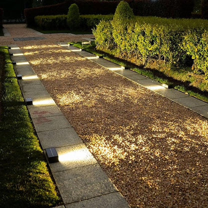 Solar Step Lights for Outside Motion Sensor Solar Stair Light Outdoor Waterproof 5 Modes for Stair, Step, Deck, Walkway, Pathway Warm White 4 Pack