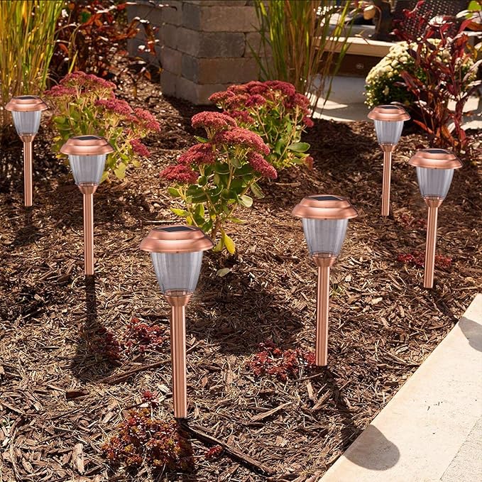 8-Pack Solar Pathway Lights, Waterproof LED Yard Lights
