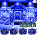 4-Pack 200 LED Christmas Twinkle Lights, 66ft Waterproof for Patio
