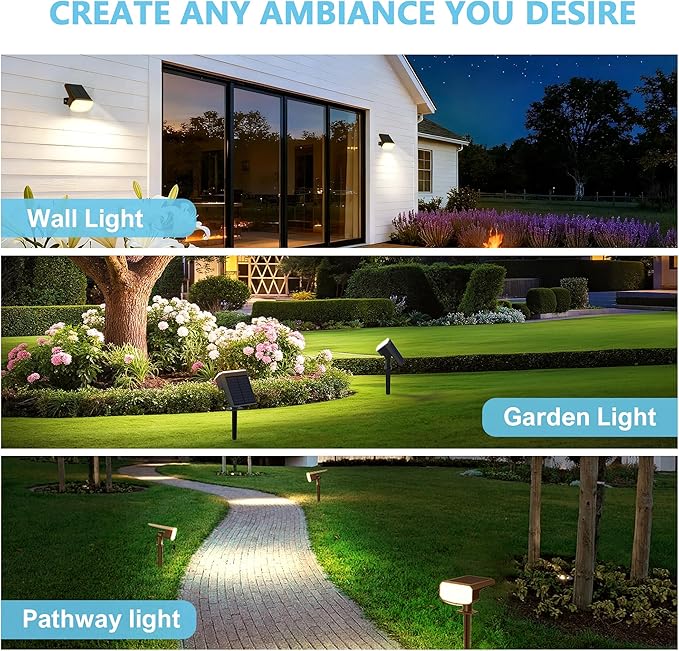 Solar Garden Spotlights 8-Pack, LED