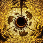 Bear Solar Yard Lanterns, Rustic Waterproof LED