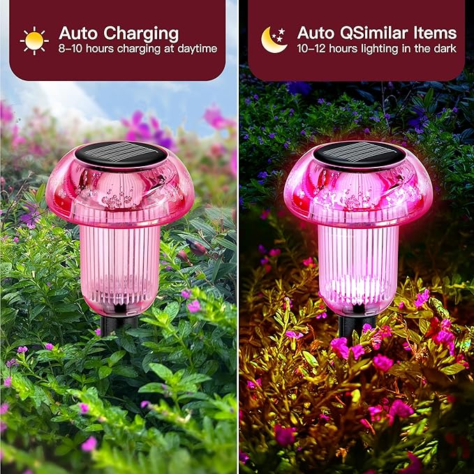 4-Pack Solar Pathway Lights, Waterproof LED Yard Lights